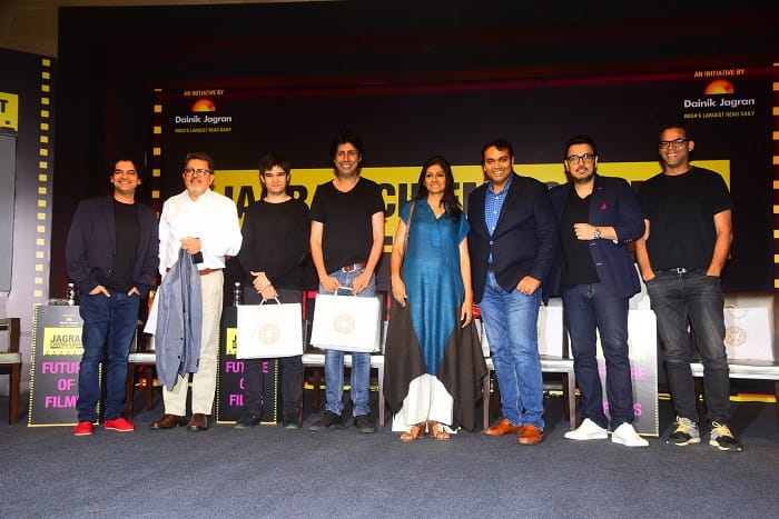 Mayank Shekhar, Vijay Singh, Vivaan Shah, Tanveer Bookwala, Nandita Das, Devang Sampat, Dinesh Vijan and Vikramaditya Motwane at the Jagran Cinema Summit.JPG