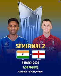 India vs England semi finals T20 2026 in mumbai