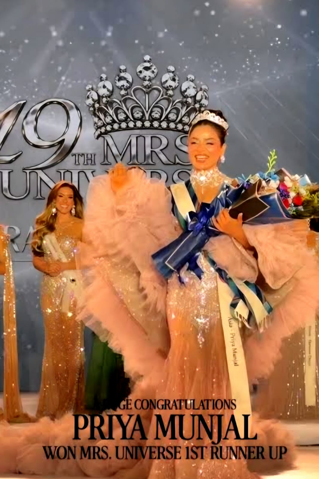 Priya Munjal wins Mrs Universe 1st Runner Up